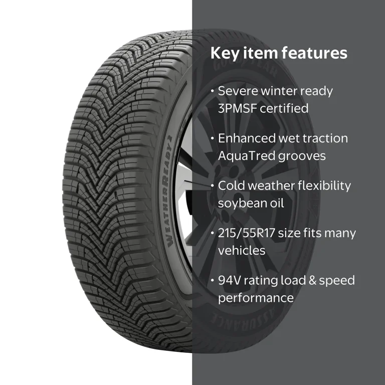 Goodyear, Assurance WeatherReady 2 All Weather Tire, 215/55R17 94V