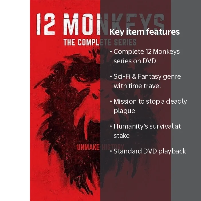 12 Monkeys: The Complete Series DVD, Mill Creek, Sci-Fi & Fantasy