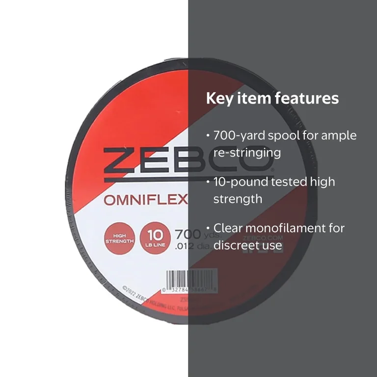 Zebco Omniflex Monofilament Fishing Line, 10-Pound Tested, Clear