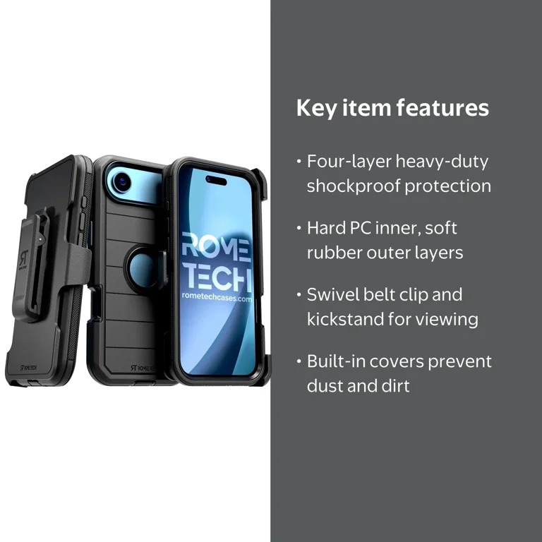 Apple iPhone 17 Air Defender Case - Black - Walmart.com