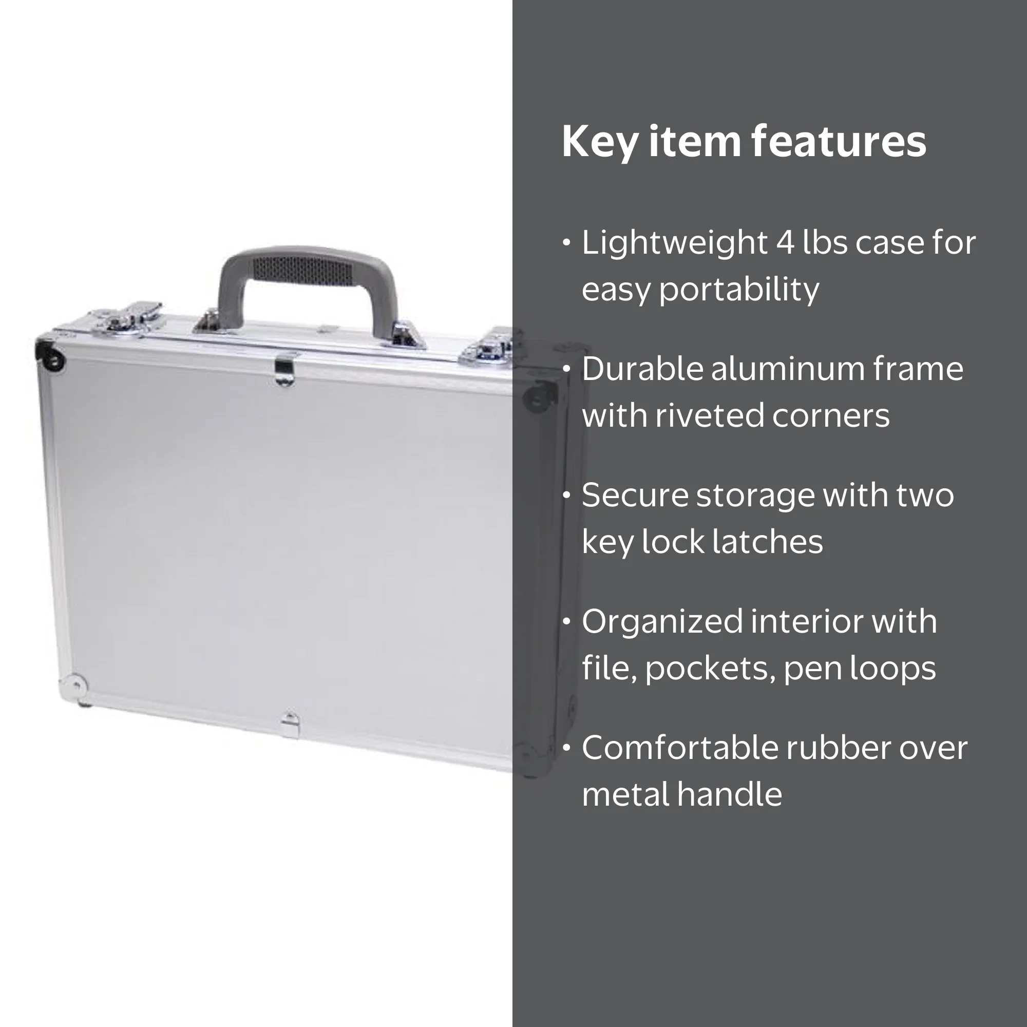 TZ Case PKG-16 S Aluminum Packaging Case, Silver - 4 x 12 x 16 in