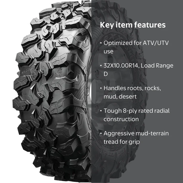 Maxxis ML1 Carnivore 32X10.00R14 60M D ATV/UTV Tire - Walmart.com