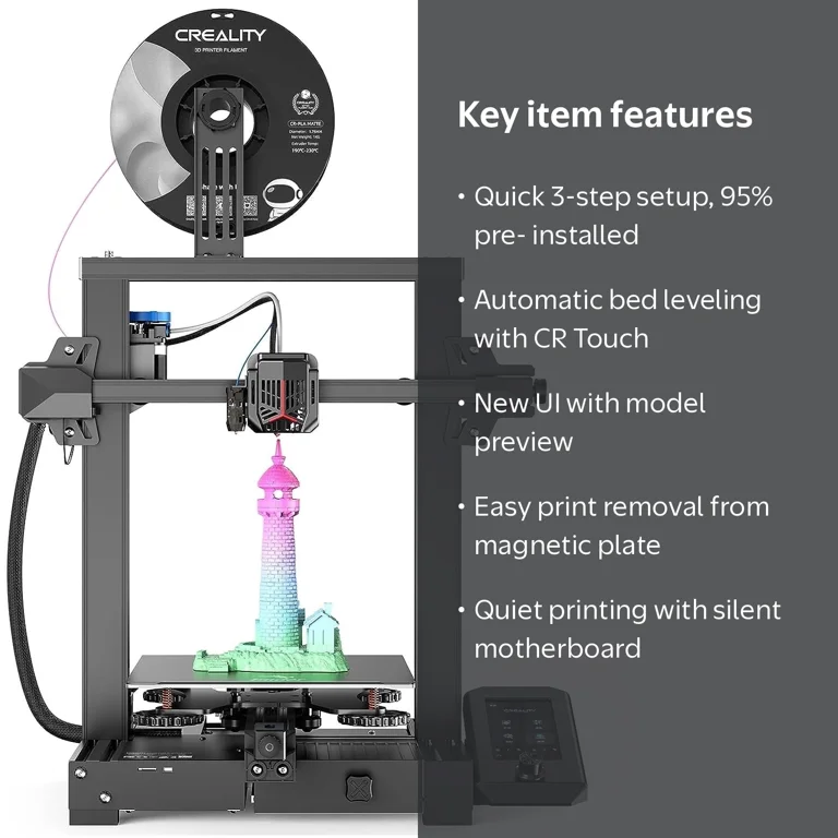Creality Ender 3 V2 Neo 3D Printer, CR Touch Auto Leveling, Full