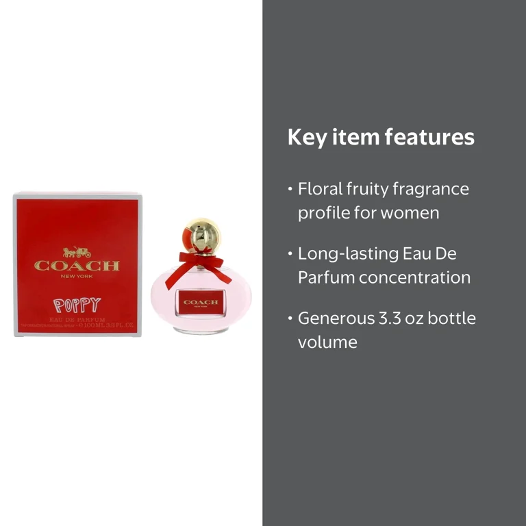 Coach Poppy Eau De Parfum for Women 3.3 oz Floral Fruity Fragrance