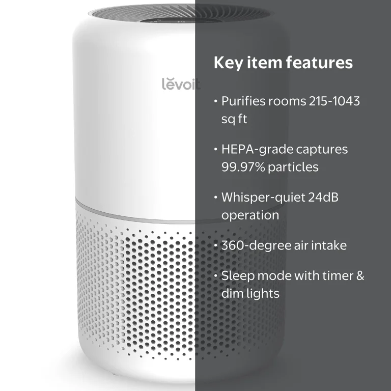 Levoit PlasmaPro 300 Air Purifier, H13, Large Rooms, 219-548 sq ft