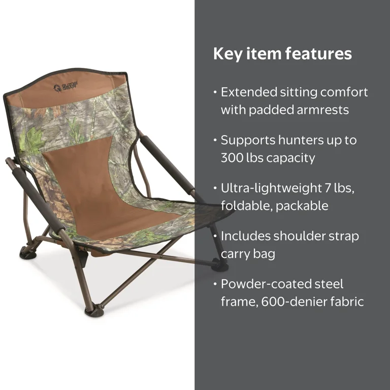 Guide Gear Magnum Turkey Chair, Mossy Oak NWTF Obsession, Portable