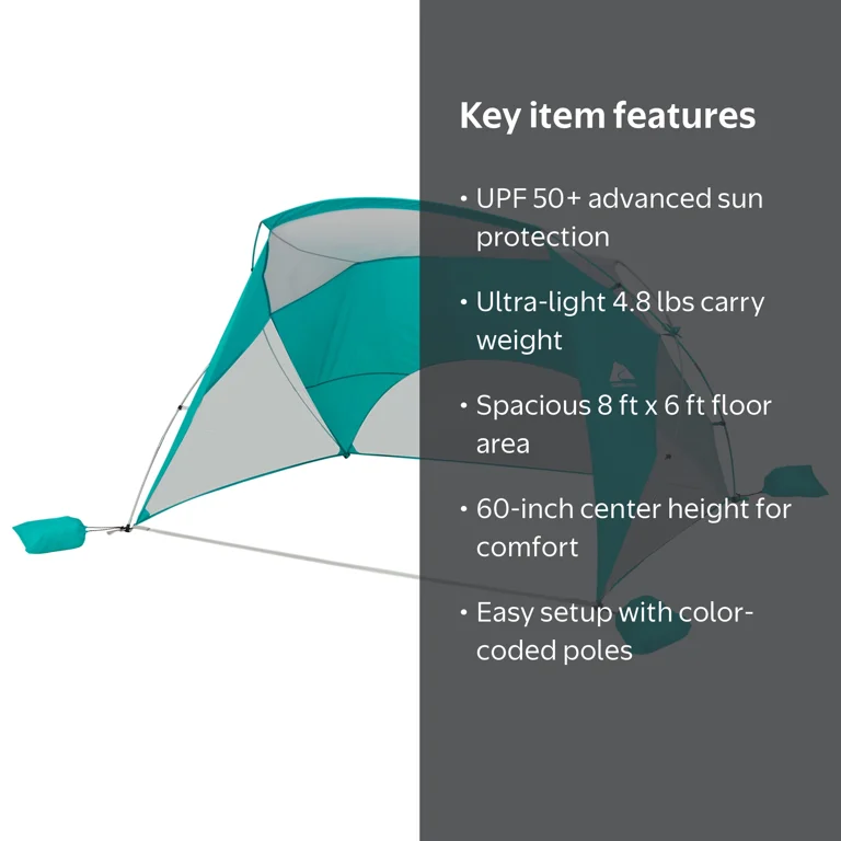 Free Shipping! Ozark Trail Sun Shelter Tent 8' x 6' UV Protectant