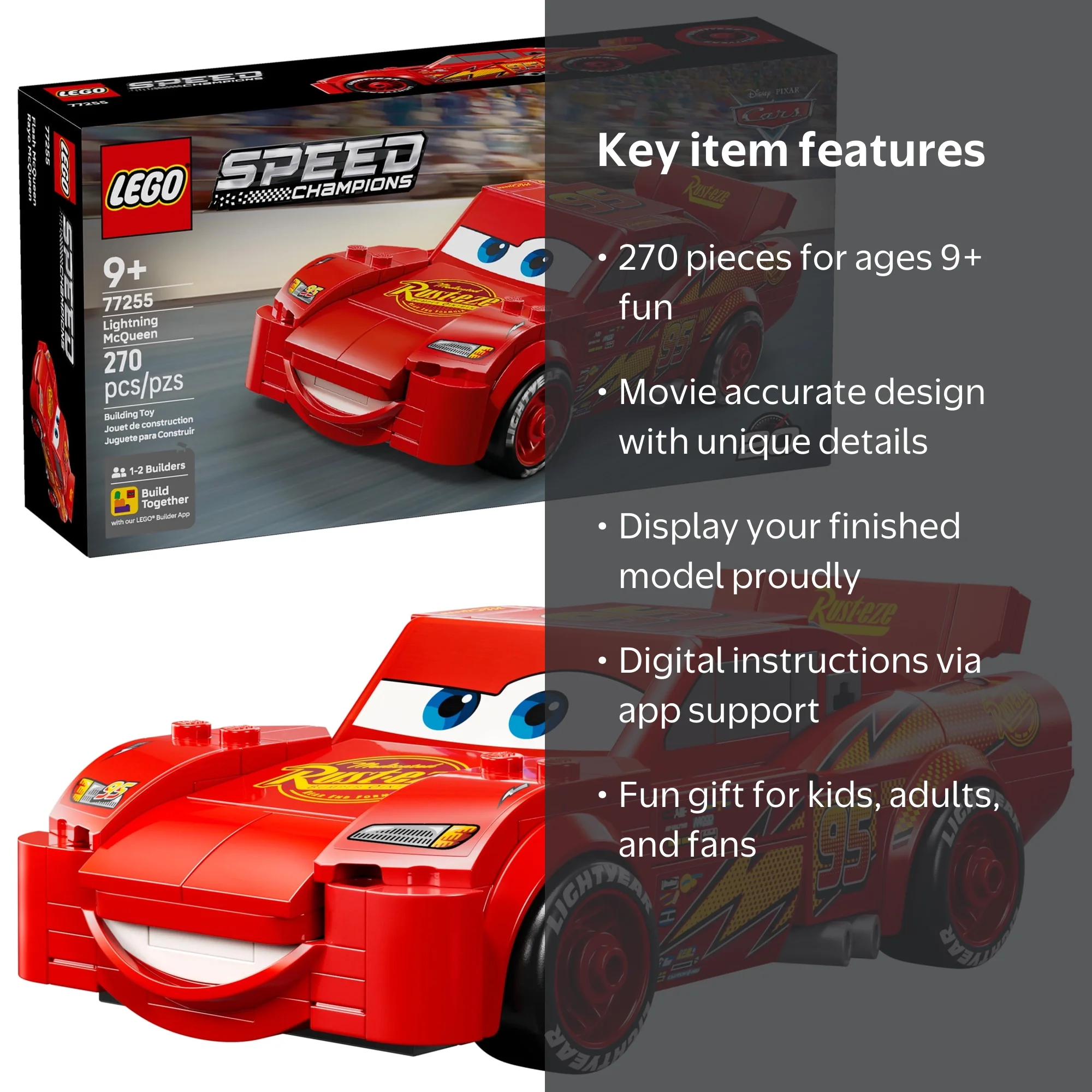 LEGO Speed Champions Lightning McQueen - Building Toy for Boys