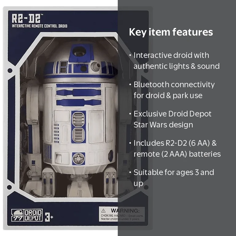 SF・ファンタジー・ホラー Star Wars R2-D2 Interactive Droid Disney Star Wars R2-D2 Interactive Remote Control Robot Toy with