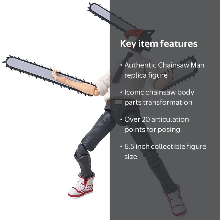 Anime Heroes, Chainsaw Man action figure, 6.5 inches, Multicolor