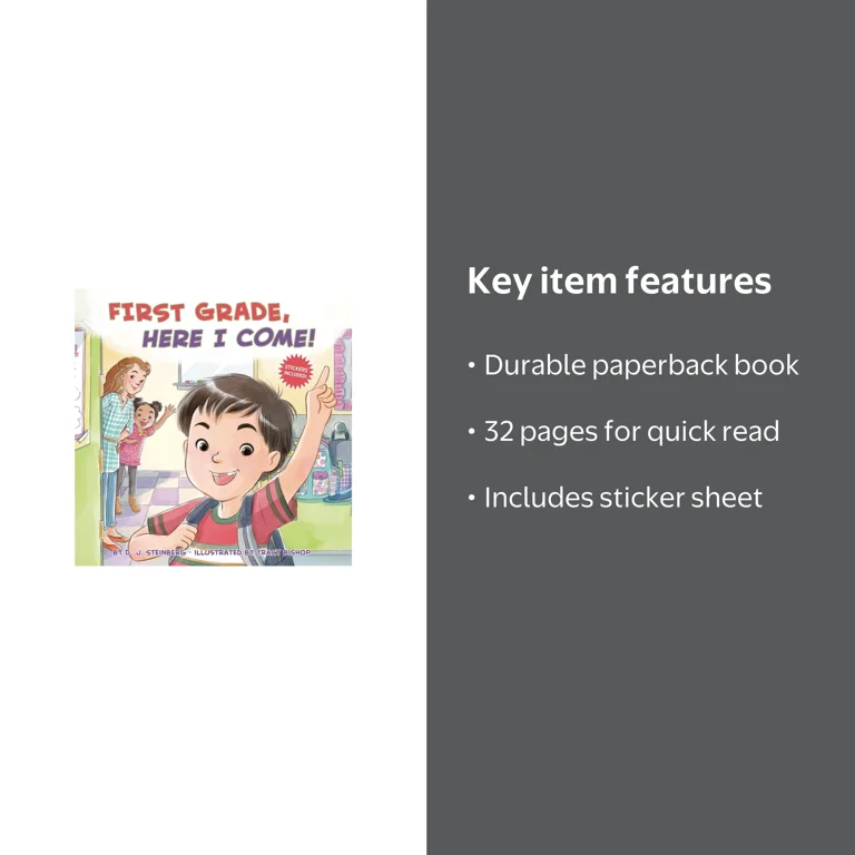 D J Steinberg, First Grade Book, Here I Come!, Includes Stickers