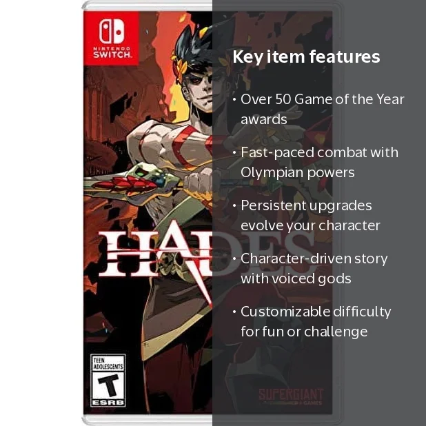 Hades for Nintendo Switch - Award-Winning Game with Original