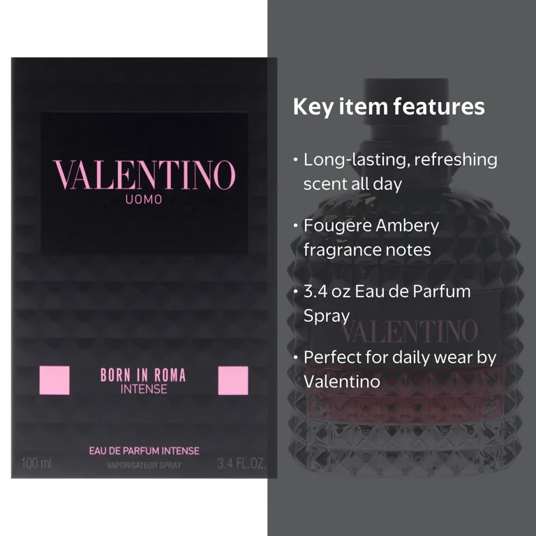 Valentino Uomo Born in Roma Intense EDP Spray 3.4 oz for Men