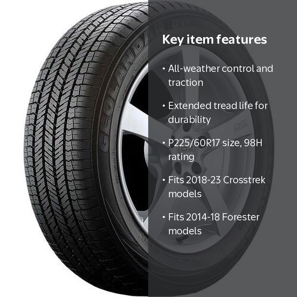 Yokohama Geolandar G91 P225/60R17 98H BSW (4 Tires) Fits: 2018-23
