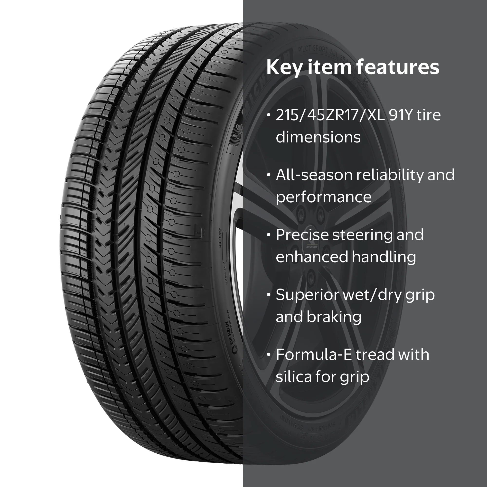 Free Shipping! Michelin Pilot Sport All Season 4 215/45ZR17 XL