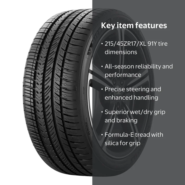 Free Shipping! Michelin Pilot Sport All Season 4 215/45ZR17 XL
