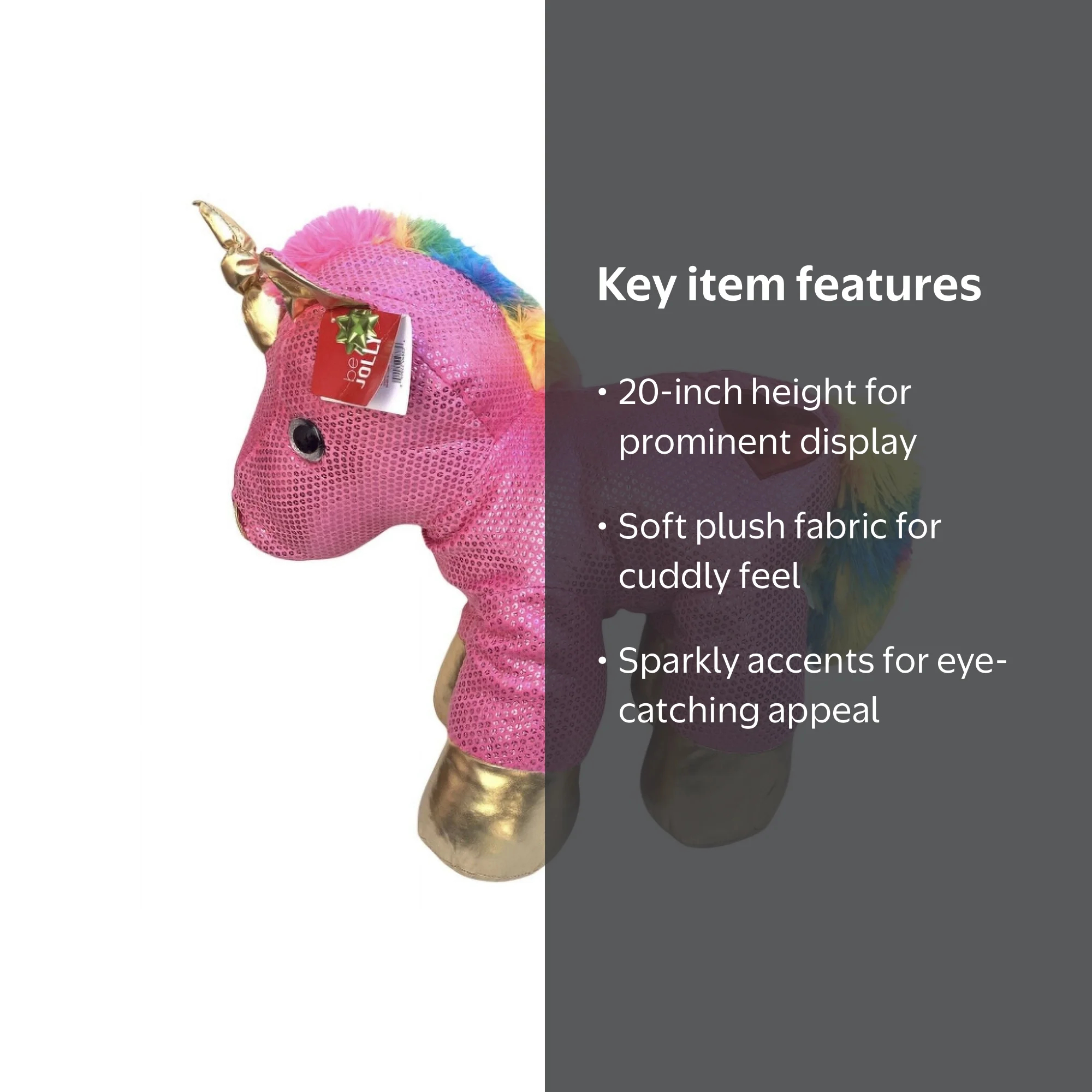 Dan Dee Large Sparkly Plush Unicorn Dandee Stuffed Animal Gift