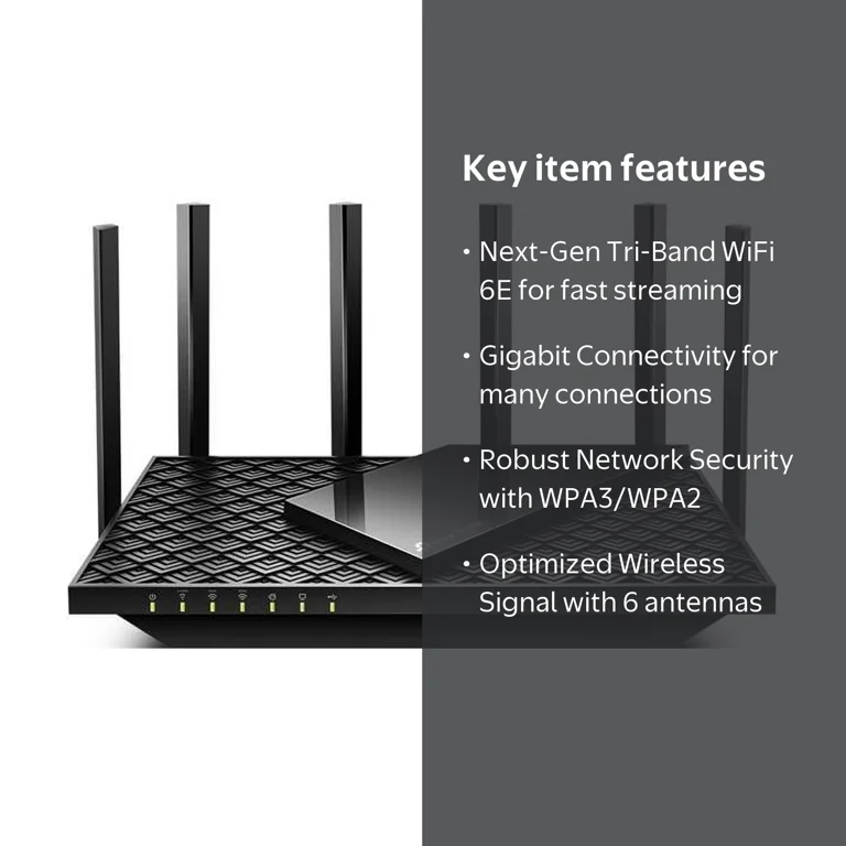 TP-Link, WiFi Router, AXE75, Tri-Band 5400 Mbps Wi-Fi 6E - Walmart.com