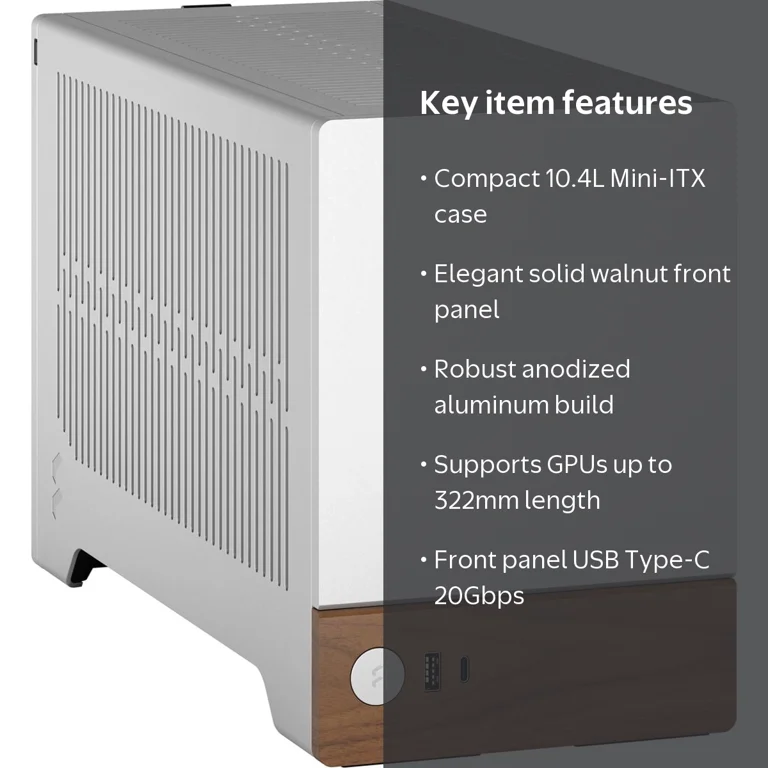 Fractal Design, PC Case, Terra Silver Mini-ITX, Small Form Factor
