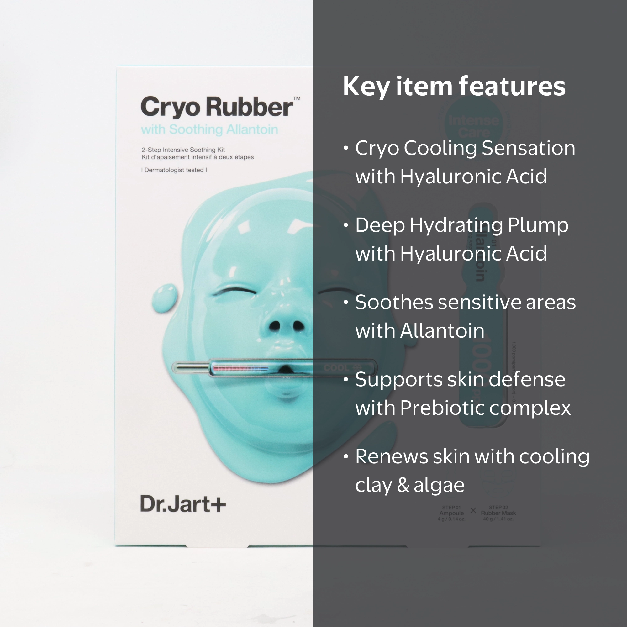 Dr. Jart+, Cryo Rubber Soothing Face Mask, 1pc, Hydrating and