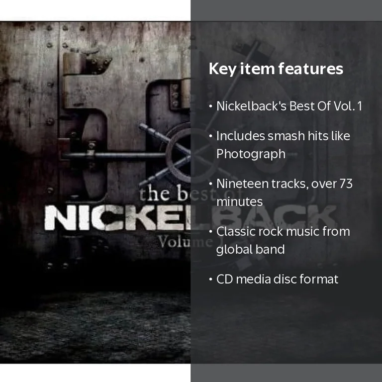 Nickelback - Vol. 1 Best Of Collection - Rock Genre CD - Walmart.com Nickelback - Vol. 1 Best Of Collection - Rock Genre CD - Walmart.com