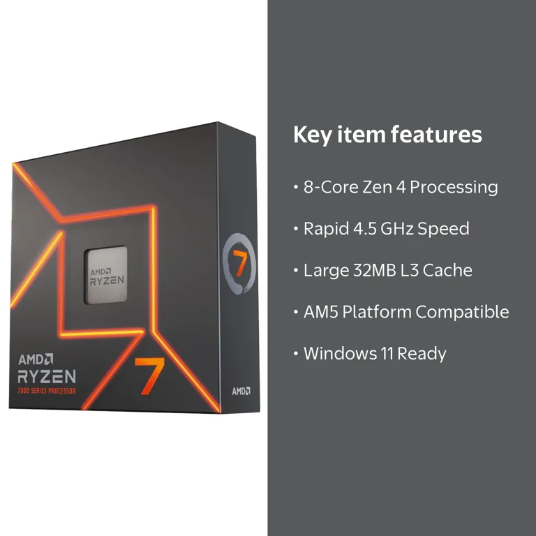 AMD, Desktop Processor, 8-Core, 4.5 GHz, Socket AM5 - Walmart.com