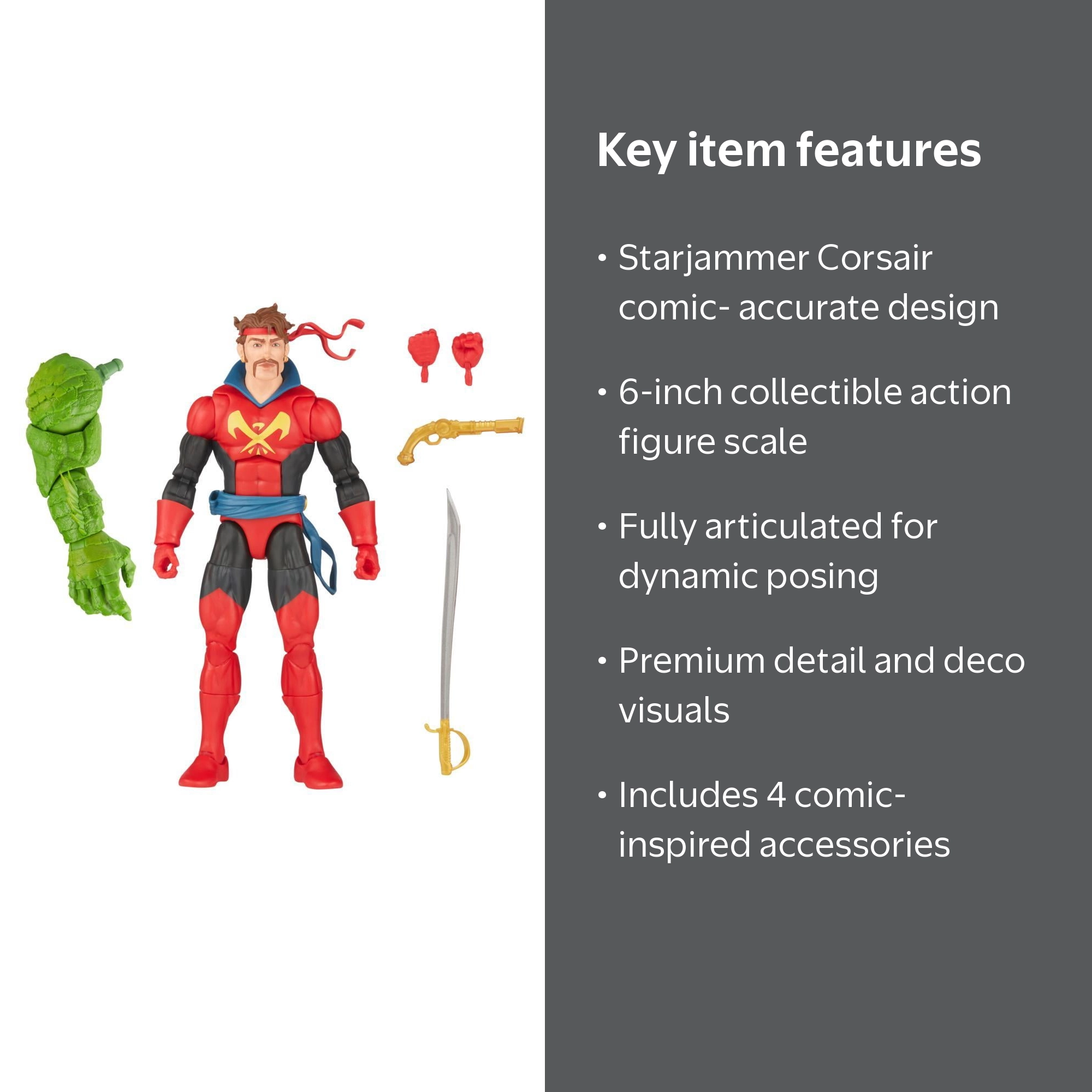 Hasbro Marvel Legends Series: 6” Starjammer Corsair X-Men Comics