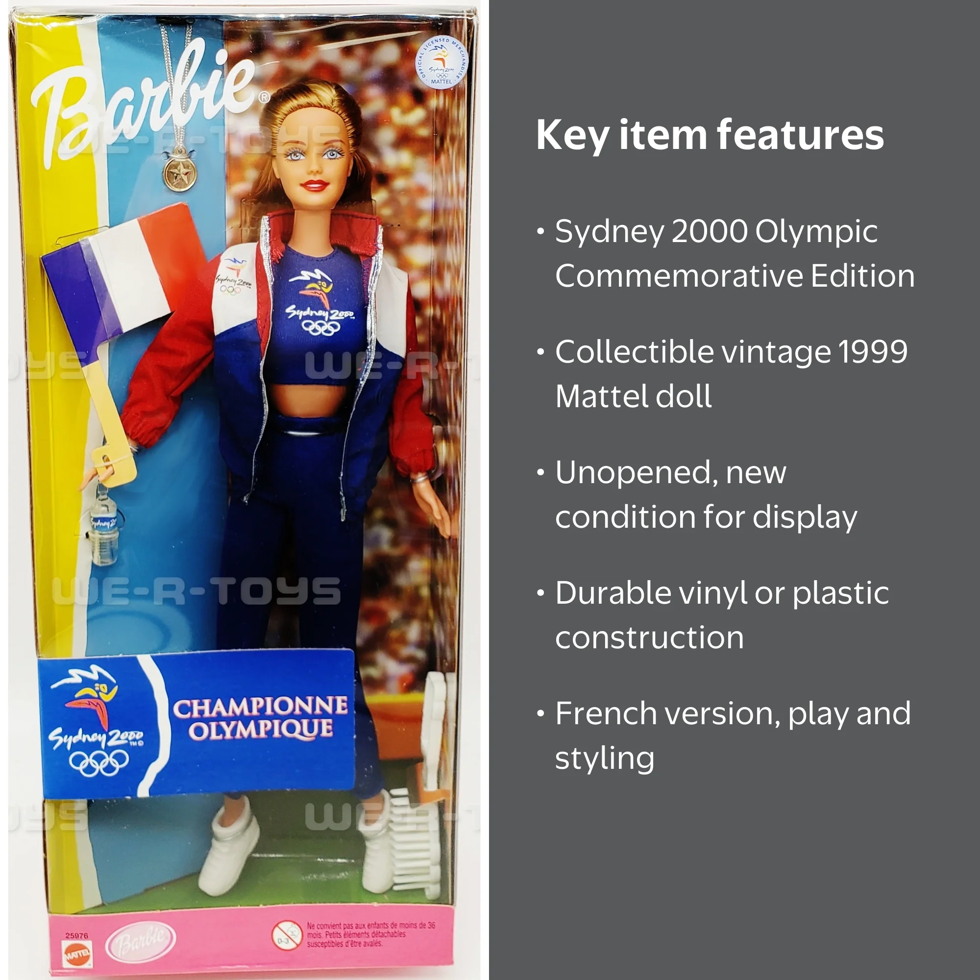 Barbie Sydney 2000 Champion Olympique Doll French Mattel 1999