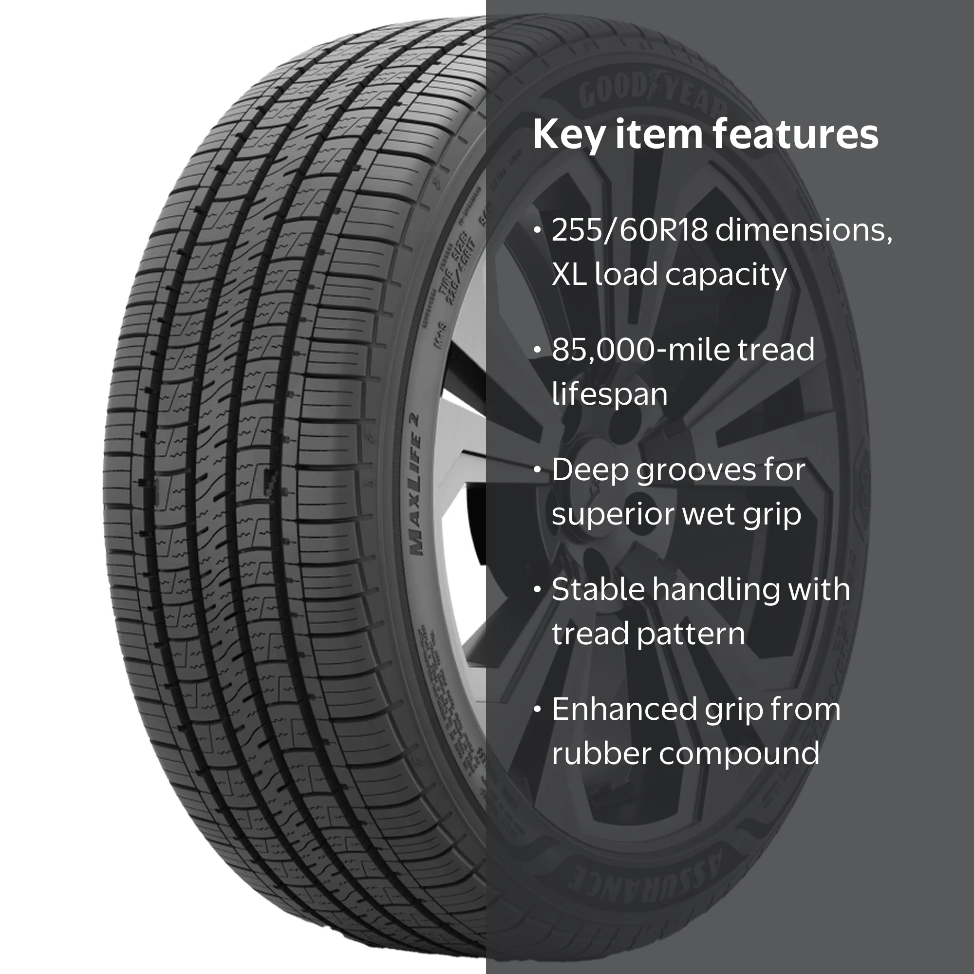Goodyear Assurance MaxLife 2 Touring 255/60R18 112V XL Passenger