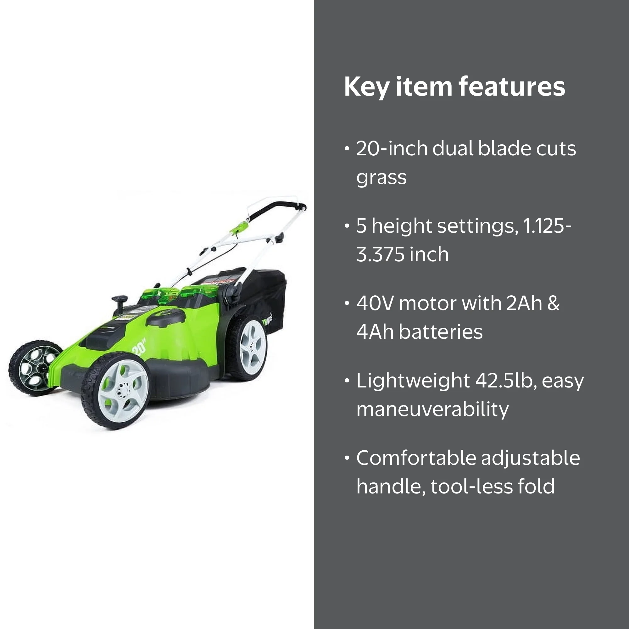 Greenworks Lawn Mower G-Max 20
