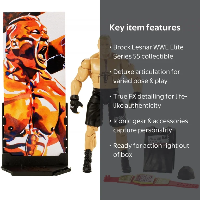 WWE Elite Collection Series # 55, Brock Lesnar Figure - Walmart.com