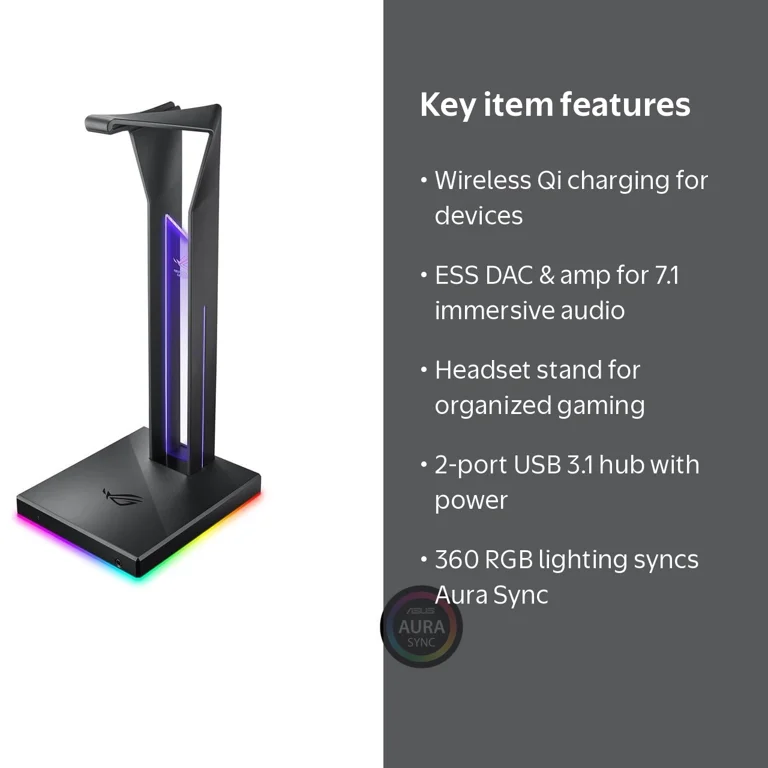 ASUS ROG Throne Qi - Sound card - 7.1 - USB 3.1 Gen 1 - Walmart.com