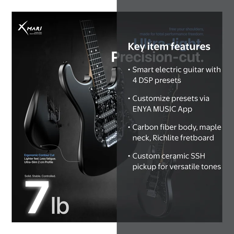 Enya Music, Smart Electric Guitar, XMARI, Built-in DSP Effects