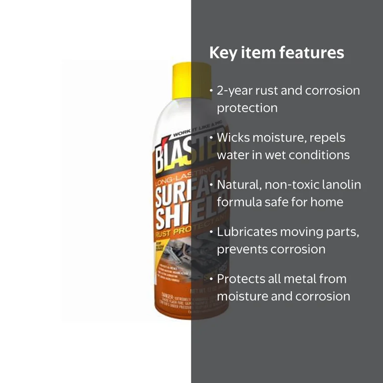 B'laster Surface Shield Rust & Corrosion Protectant Spray, 12 oz