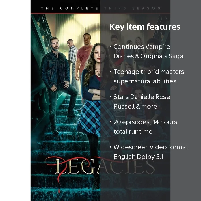 Warner, DVD, Legacies The Complete Third Season 3 discs, Horror