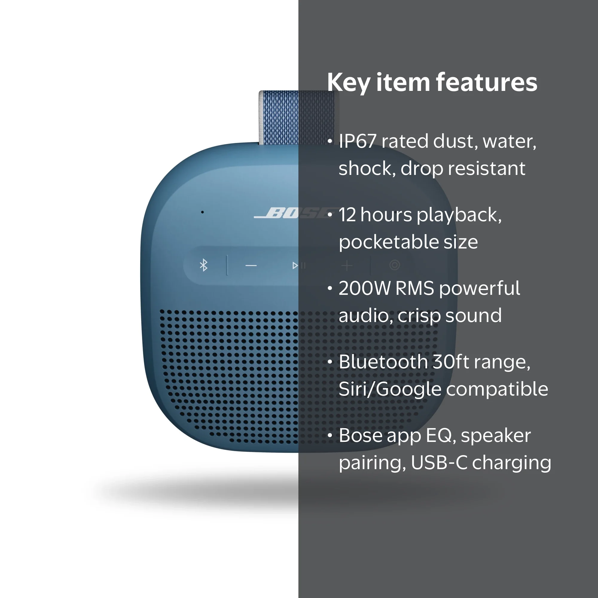 Bose SoundLink Micro II Bluetooth Speaker, Wireless Waterproof