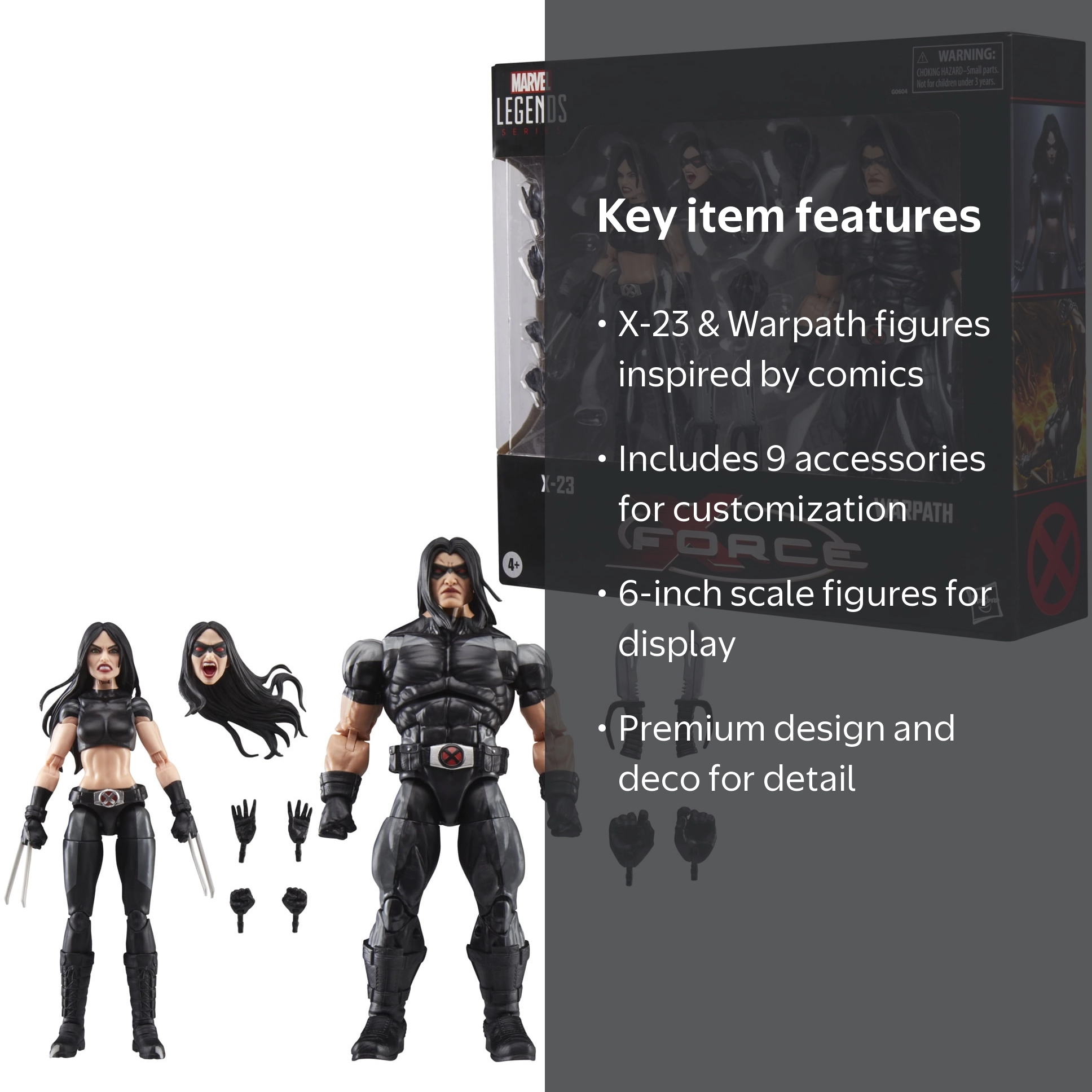 Hasbro, Marvel Legends Action Figure 2-Pack, X-23 & Warpath, 6