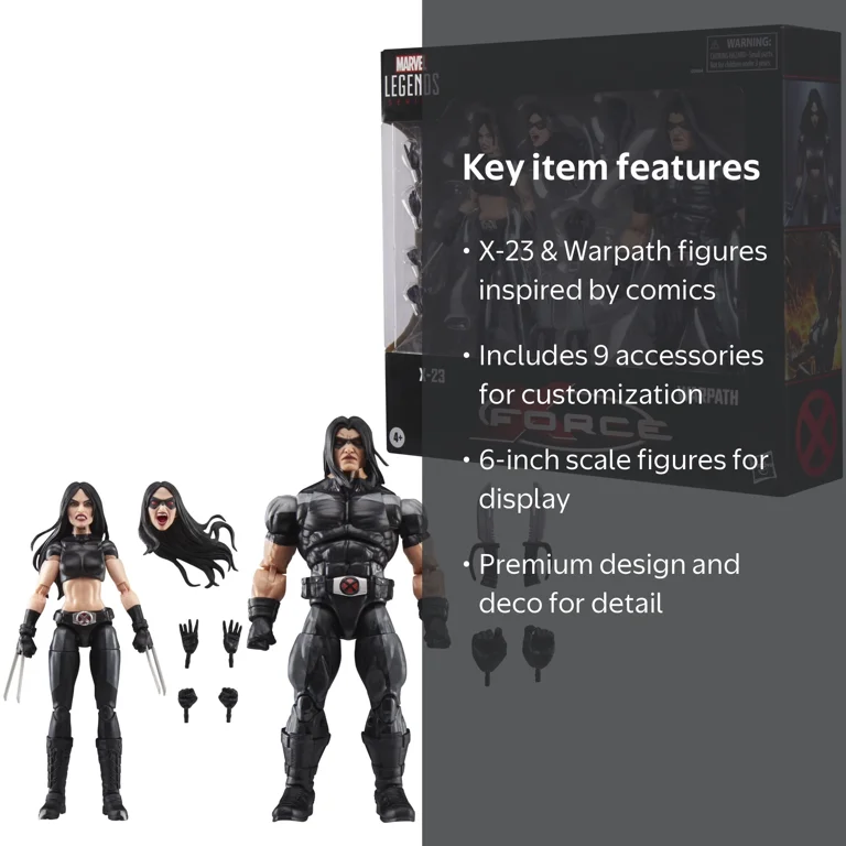 Hasbro, Marvel Legends Action Figure 2-Pack, X-23 & Warpath, 6