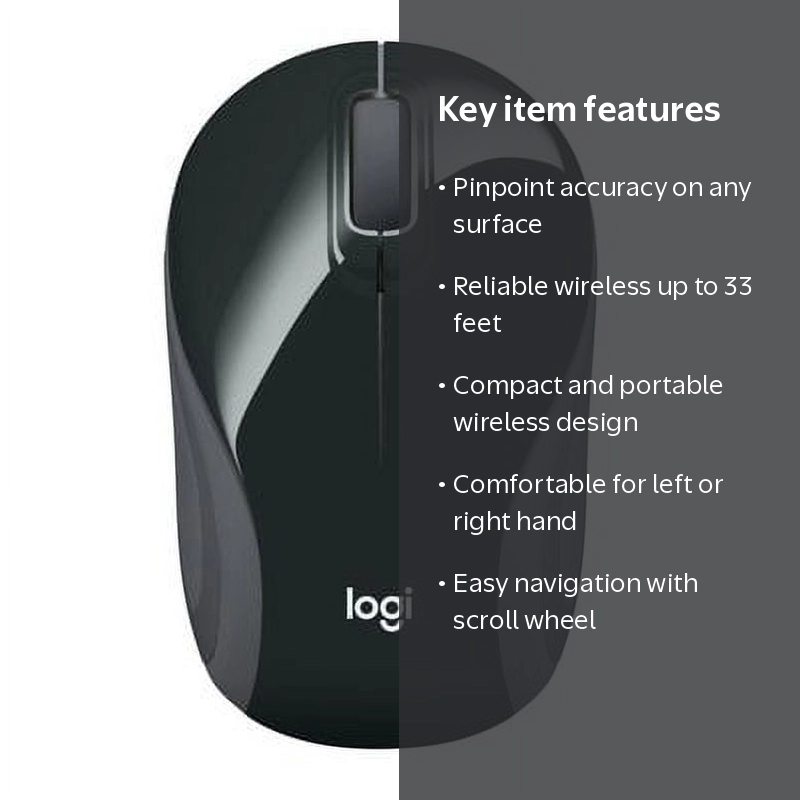 Logitech, Wireless Optical Mouse, M187, Black, Mini Design