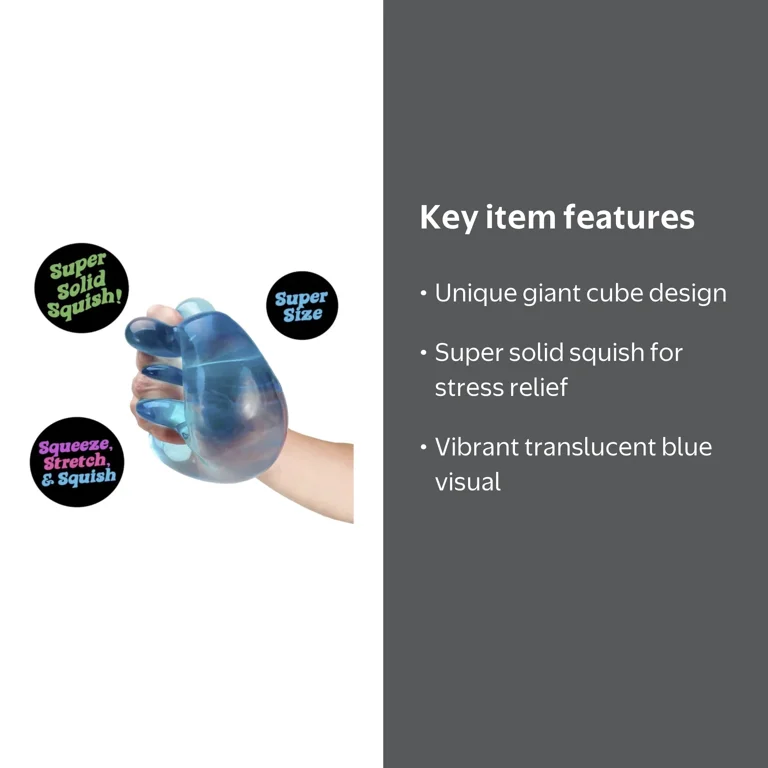 NEEDOH NICE BERG GIANT スクイーズ 青　一個 NeeDoh Nice Berg Giant Sensory Nice Cube Stress Ball, Blue (1