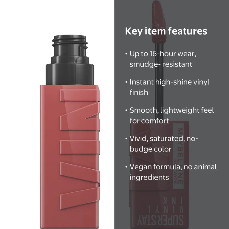 Maybelline, Liquid Lipstick, Vinyl Ink Cheeky, Longwear - Walmart.com