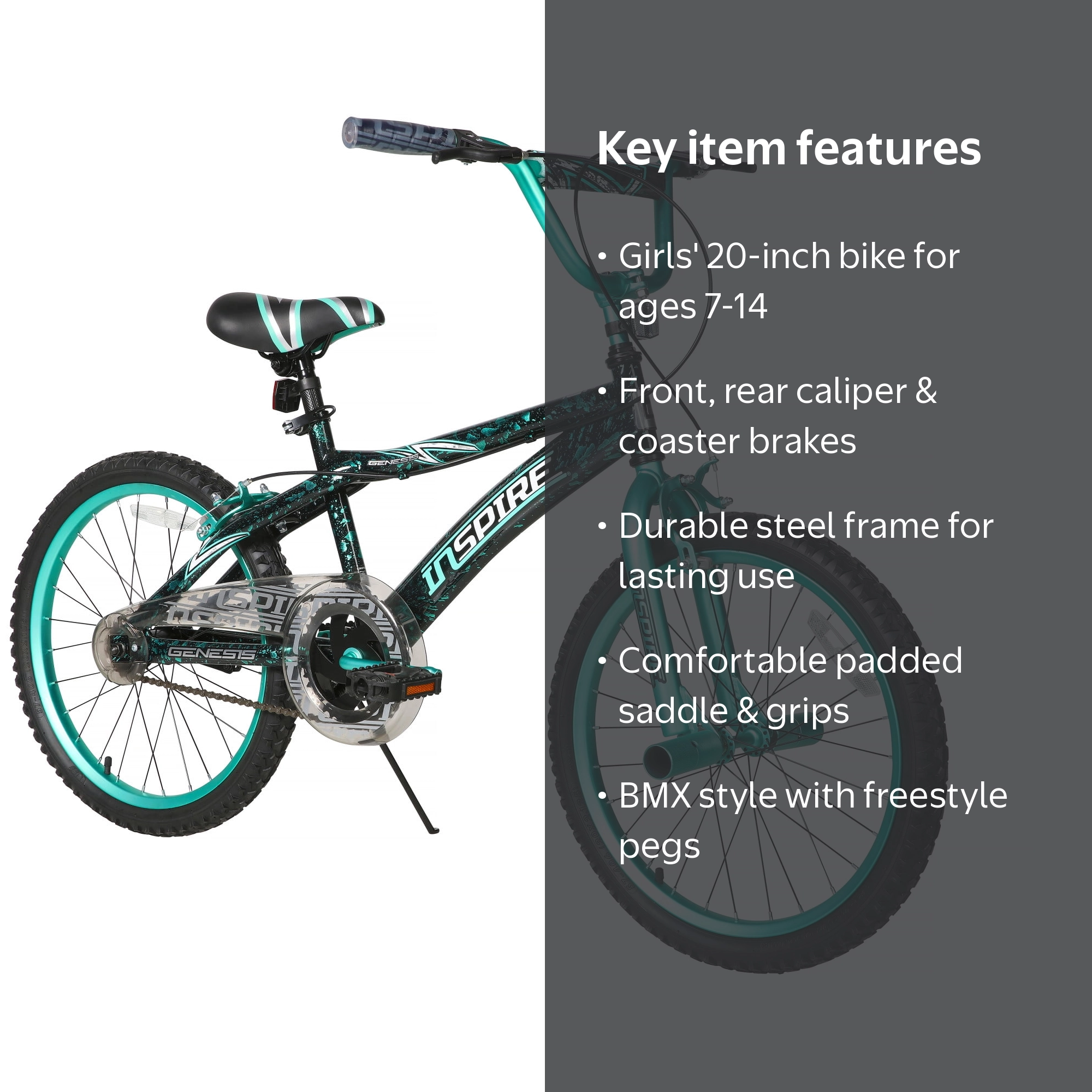 Dynacraft Genesis 20-Inch Girls BMX Bike For Age 7-14 Years
