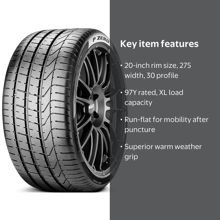Pirelli P ZERO High Performance Run Flat Summer Tire, 275/30R20