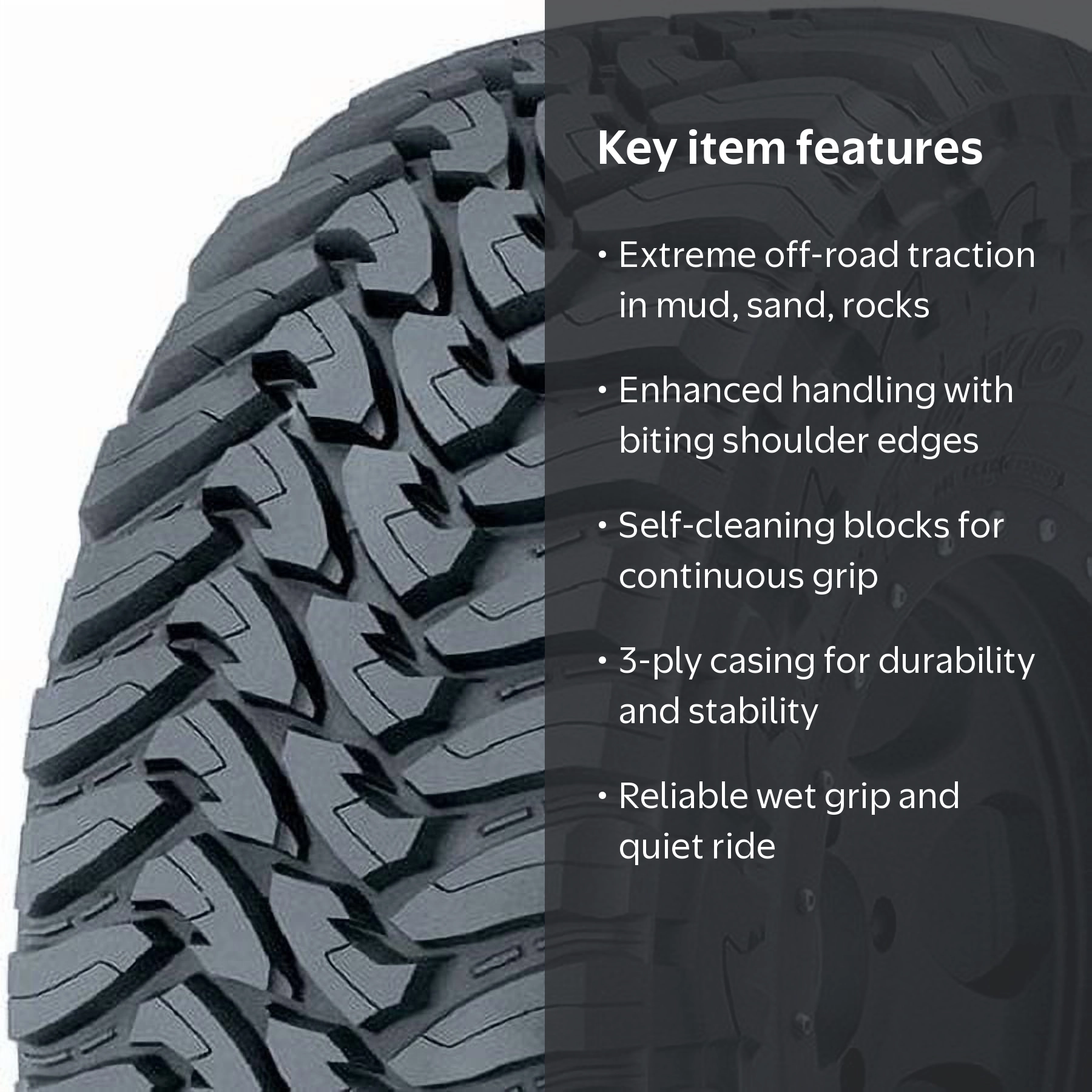 Toyo Open Country M/T 38X15.50R18 D/8PLY BSW - Walmart.com