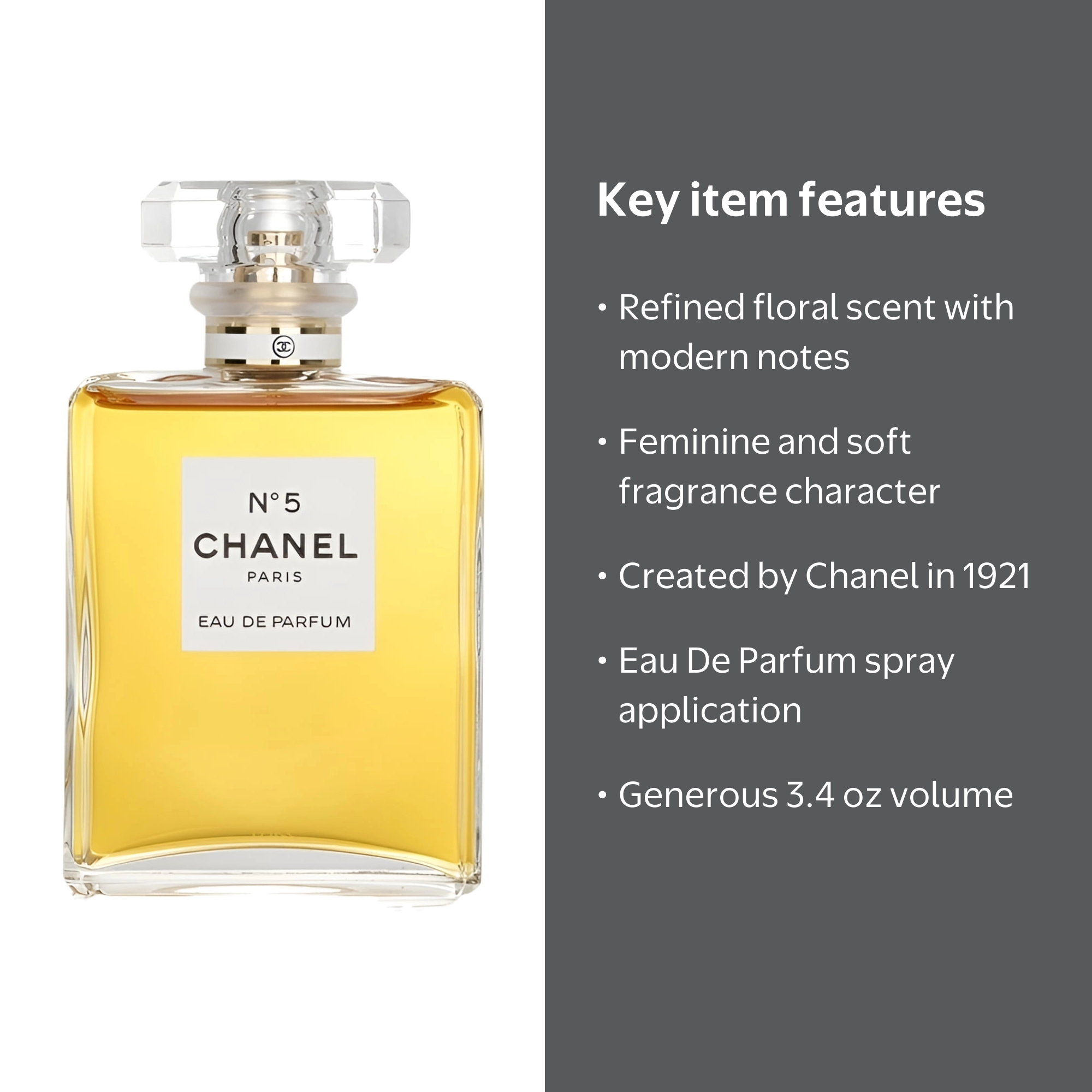 CHANEL, Eau De Parfum Spray for Women, 3.4 oz, Floral Soft