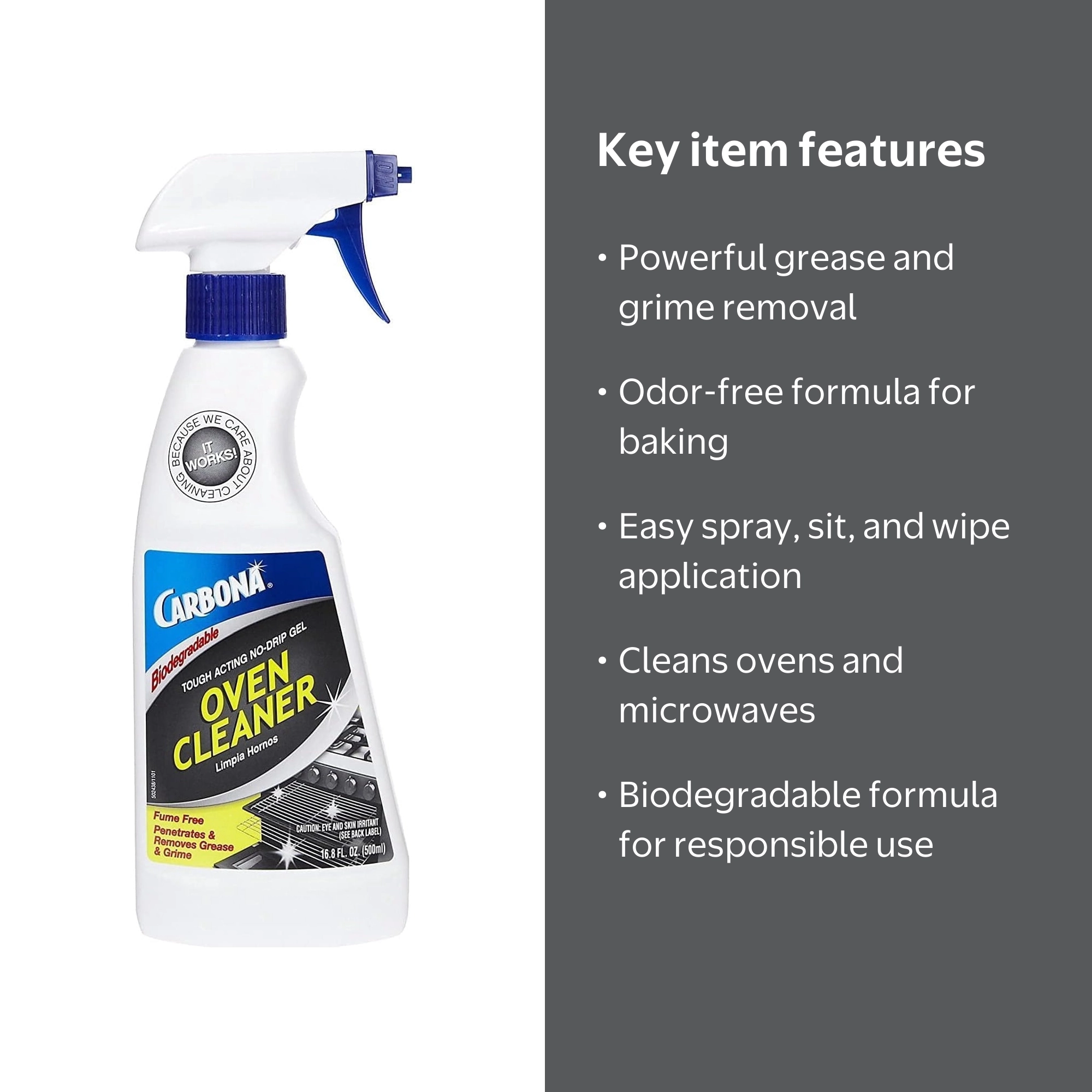 Carbona Oven Cleaner, 16.8 oz, Biodegradable Formula - Walmart.com
