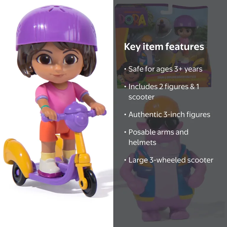 Dora, Zoom & Explore Adventure Pack with Dora & Tico Toy Figures