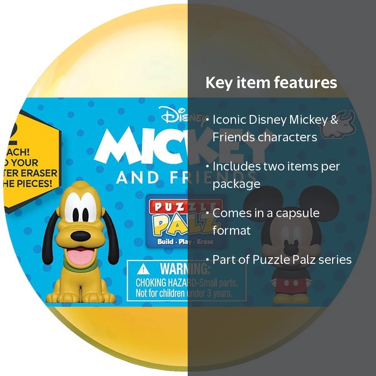 Mickey & Friends 2Pk Puzzle Palz Capsule - Walmart.com