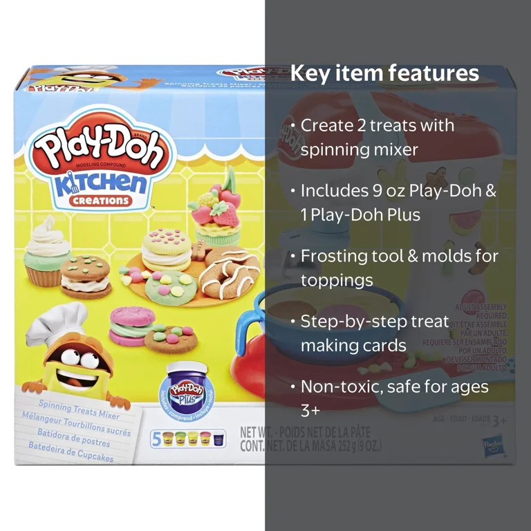 Play-Doh Sweet Snacks Maker Playset: Kitchen Creations Spinning