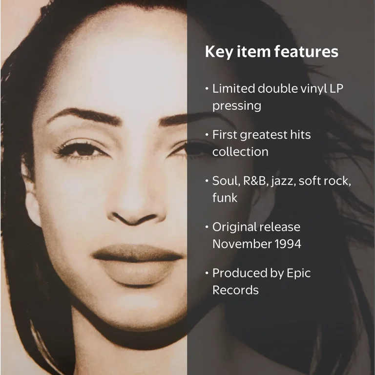 Epic Sade, Music and Performance Vinyl LP, Double Limited Edition